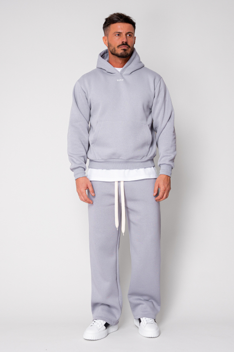 Urban Winter sweatshirt and straight pants set Light Grey [2]