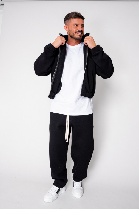 Set Winter Jacheta cu fermoar si pantalon drept Black [1]
