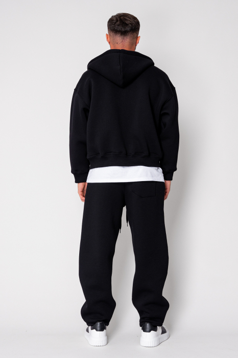 Set Winter hanorac cu fermoar si pantalon  Baggy Black [4]