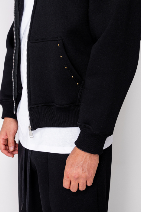 Set Winter hanorac cu fermoar si pantalon  Baggy Black [5]