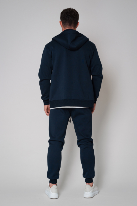 Set Winter Roll hanorac cu fermoar si pantalon conic Navy [3]