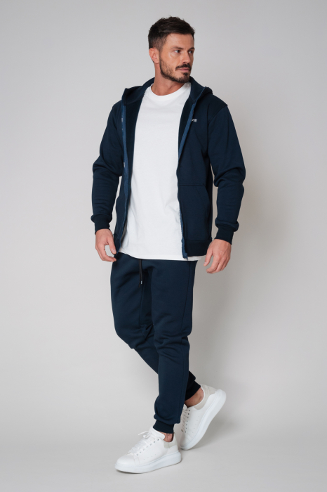 Set Winter Roll hanorac cu fermoar si pantalon conic Navy [2]