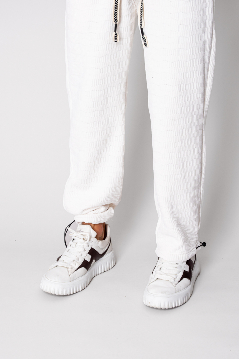 Set Winter Velvet hanorac si pantalon Off White [5]