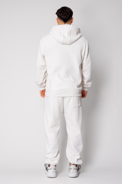 Set Winter Velvet hanorac si pantalon Off White [4]