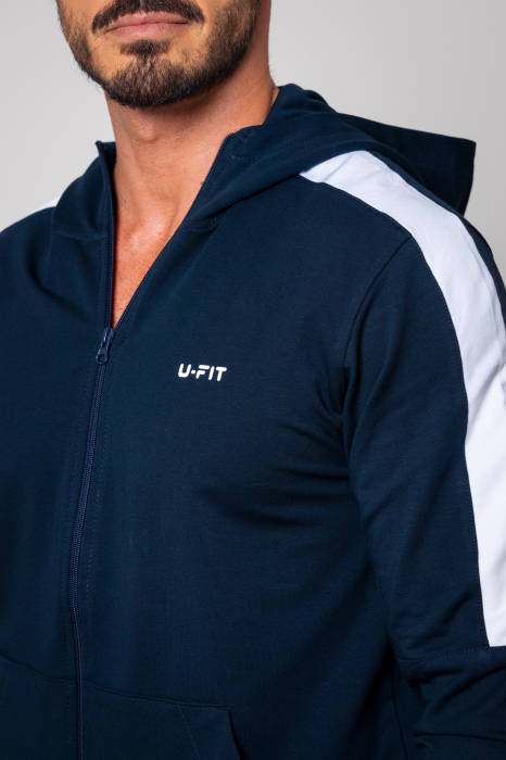 Trening bumbac Glo cu gluga Navy [4]