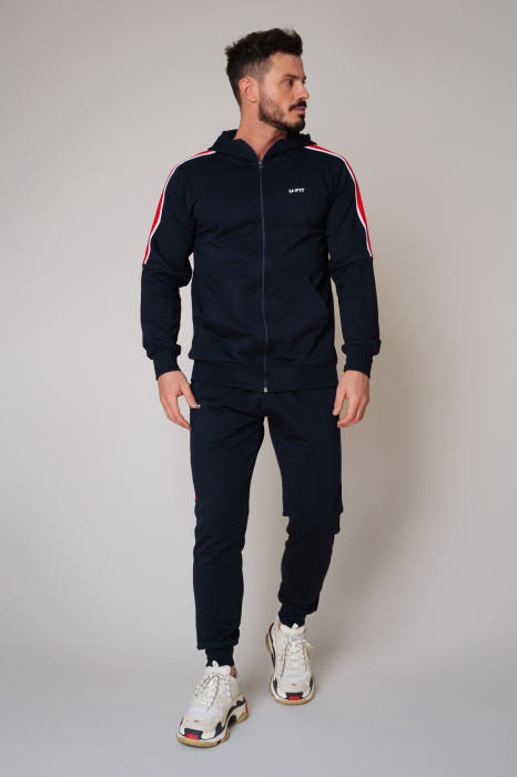Tracksuite Moon with hood Navy/Red New [2]
