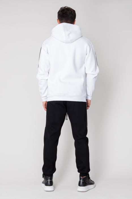 Trening Moov Winter hanorac cu fermoar si pantalon White/Black [3]