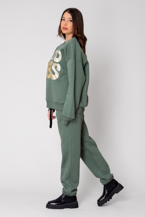Trening Good Vibes Winter bluza si pantalon lung Olive [2]