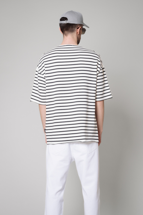 T-Shirt Men Essence Oversized White/Black [4]