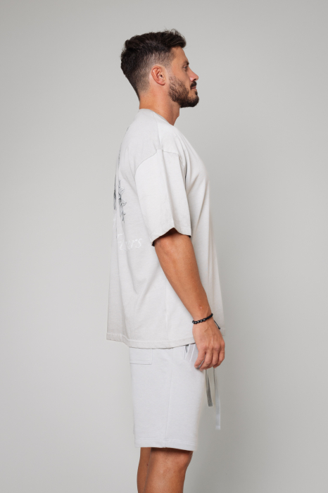 Tricou Barbati Essence Vintage Oversized Grey [2]