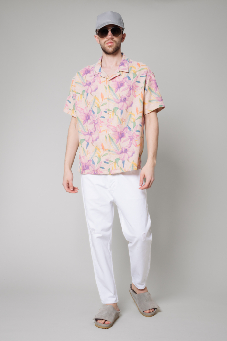 Men's Essence Floral Shirt Beige [2]
