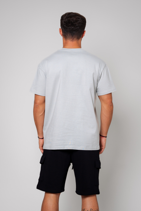 Tricou Barbati Heavy Oversized Grey [3]