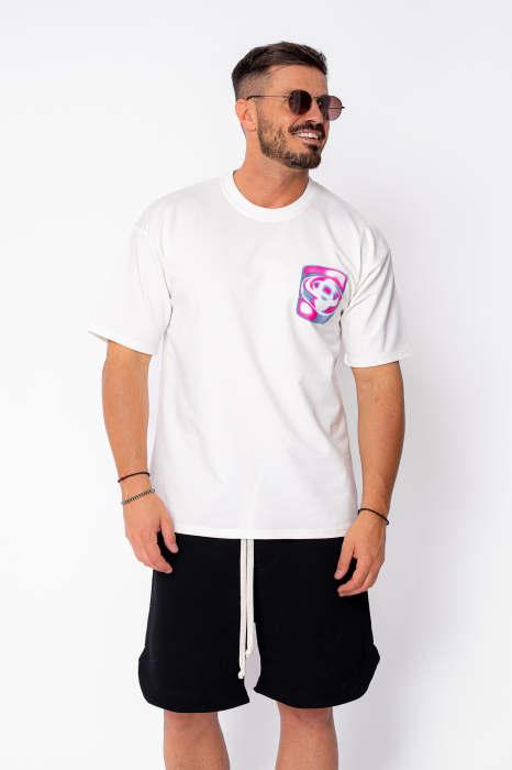 Tricou barbati imprimat White [2]