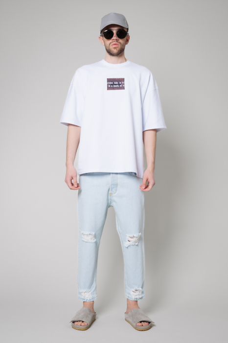 T-Shirt Men Spirit Person Oversized White [2]