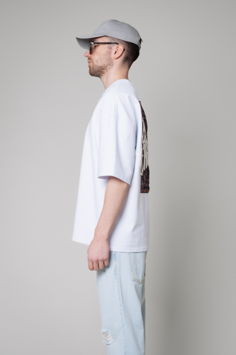 T-Shirt Men Spirit Person Oversized White [4]