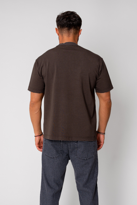 Tricou cu accesorii metalice Brown [2]