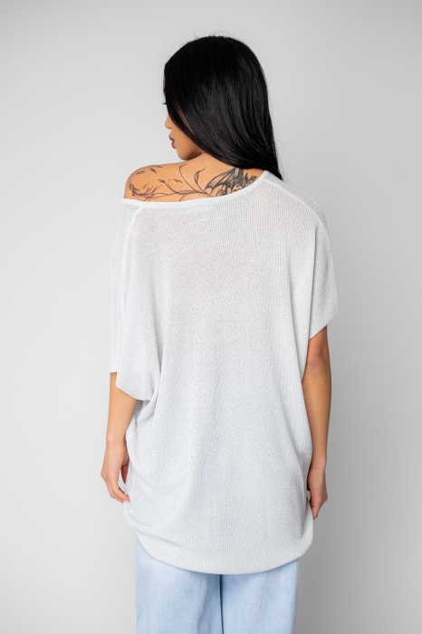 Tricou dama cu decolteu in V Silver [3]
