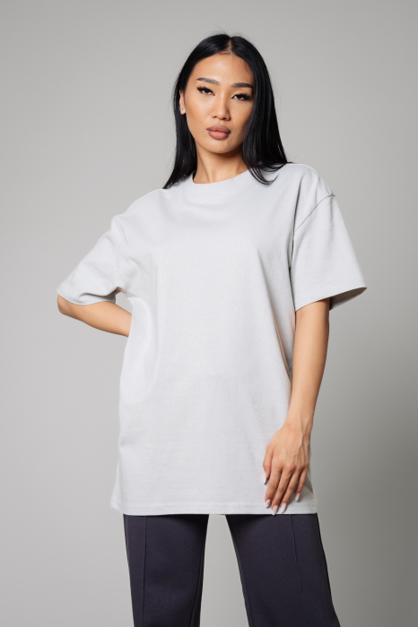 Tricou Femei Heavy Oversized Grey [2]