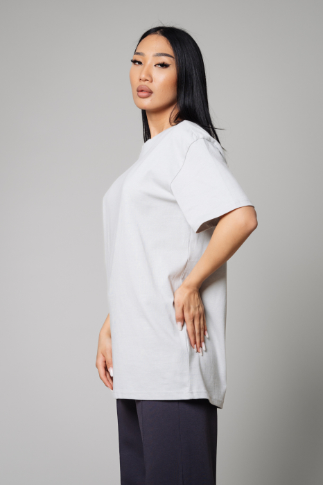 Tricou Femei Heavy Oversized Grey [3]