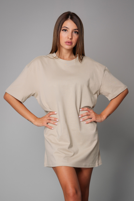 Tricou Femei Heavy Oversized Union Beige [2]