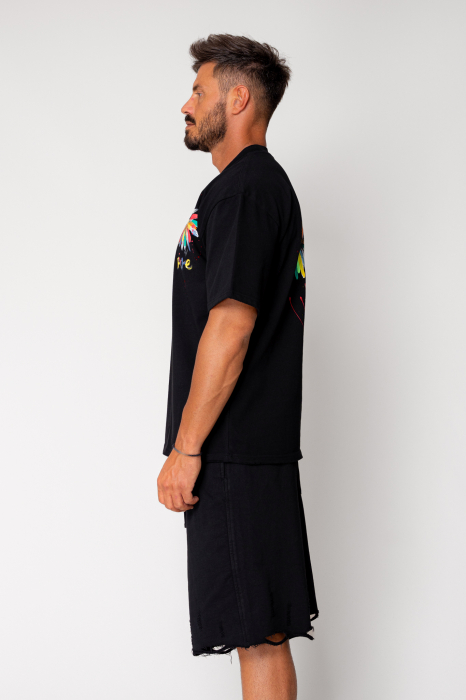 Tricou Fireworks Heavy Oversized Black [3]