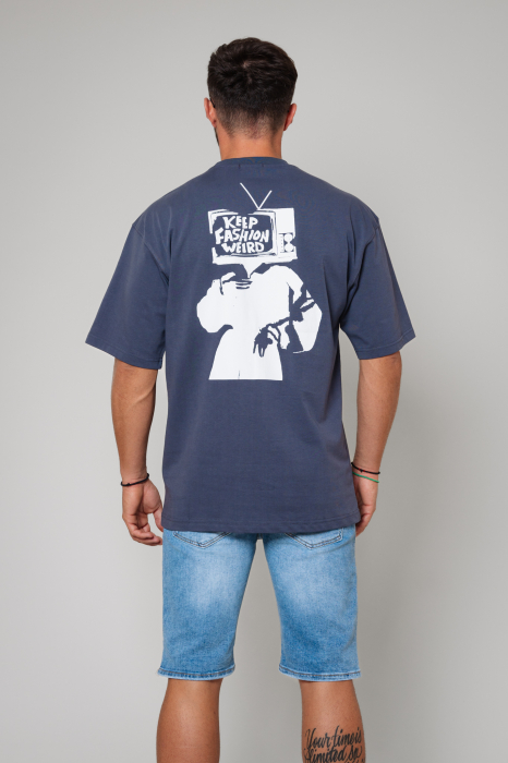 Tricou H Keep Barbati Oversized Grey Anthracite [3]