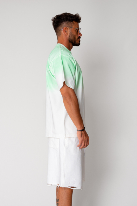 T-shirt Heavy Oversized White/Green [3]