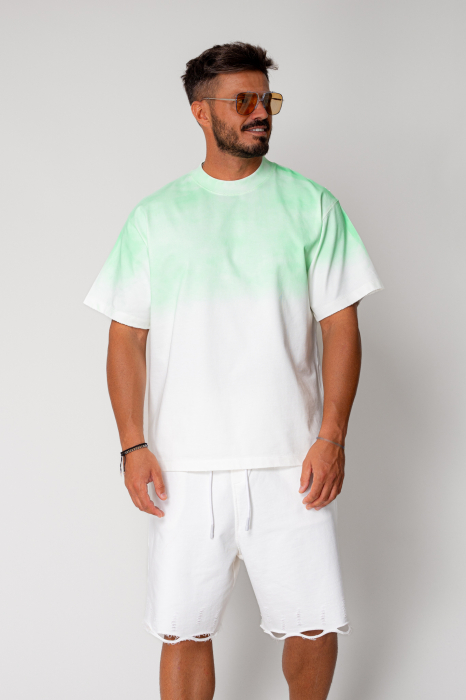 T-shirt Heavy Oversized White/Green [2]