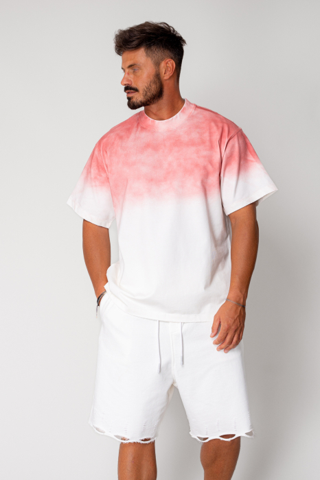 T-shirt Heavy Oversized White/Pink [2]
