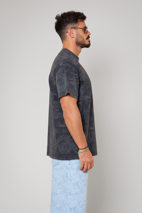 Printed T-shrt Oversized Grey Anthracite [2]