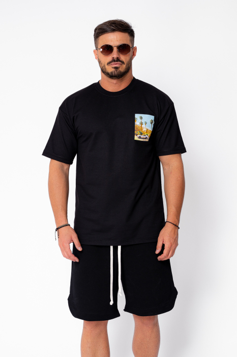 Tricou L.A imprimat Black [2]