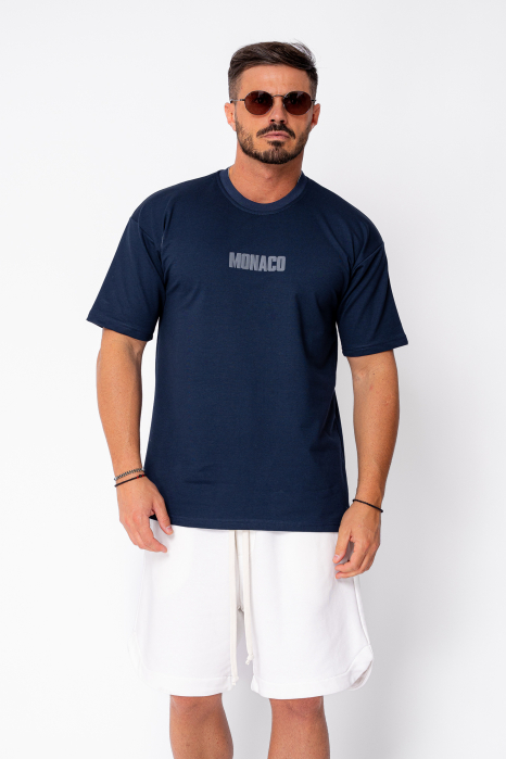 Tricou Monaco imprimat Navy [2]