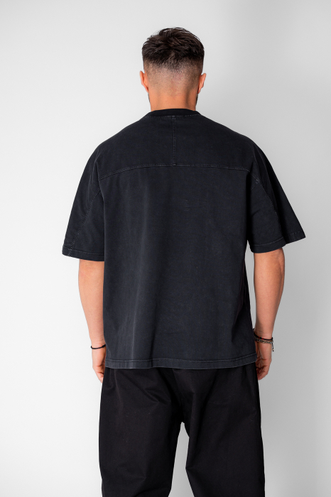 Tricou Oversize Prespalat Black [5]