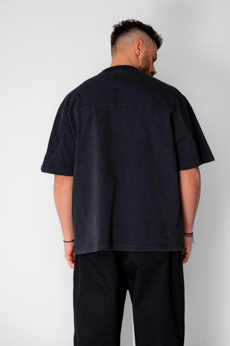 Tricou Oversize Prespalat Black [3]