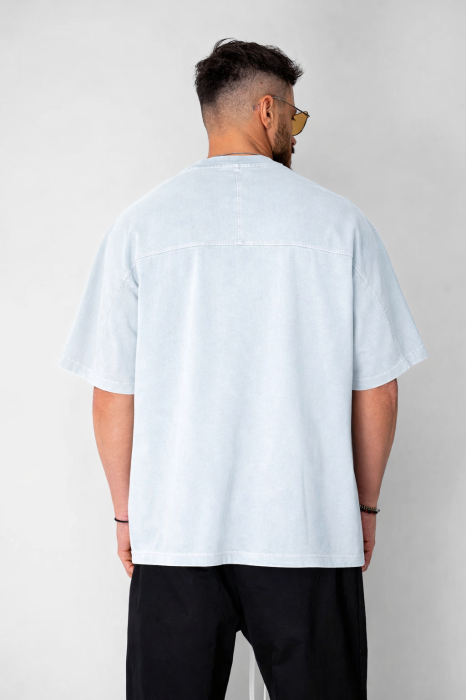 Prewashed Oversize T-shirt Bleu [2]