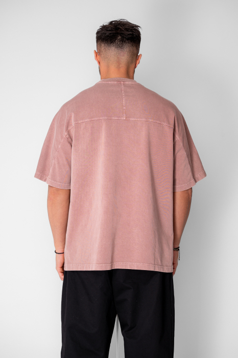 Tricou Oversize Prespalat Pink [4]