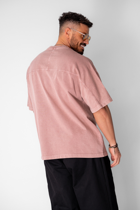 Tricou Oversize Prespalat Pink [2]