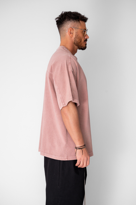 Tricou Oversize Prespalat Pink [3]