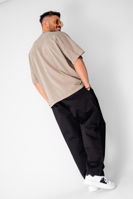 Tricou Oversize Prespalat Taupe [6]