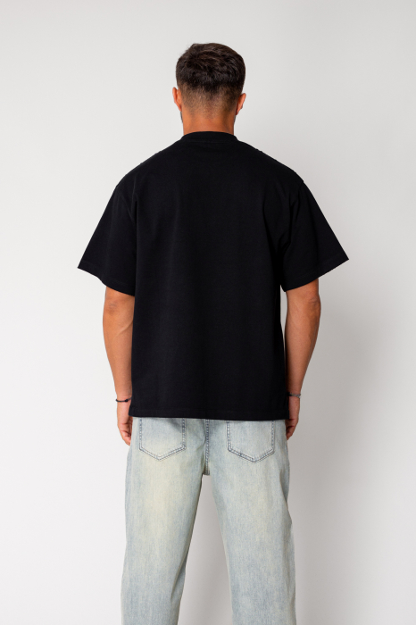 Tricou Heavy Oversized Ripped Black [3]