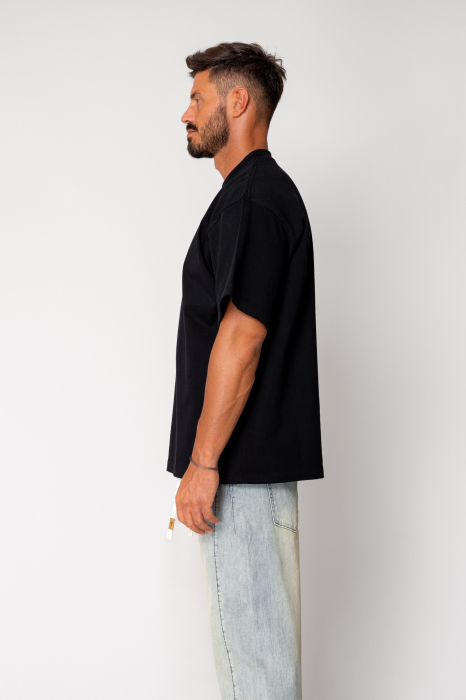 Tricou Heavy Oversized Ripped Black [2]