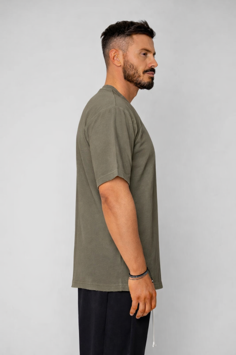Oversized Ripped Dark Olive T-shirt [2]