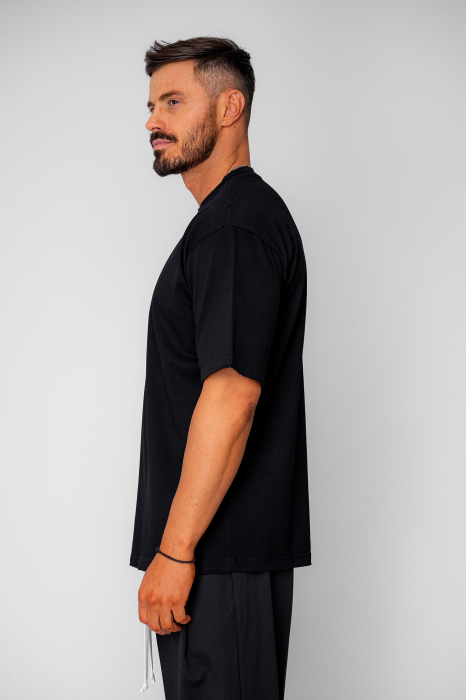 Tricou Oversized Ripped Black [2]