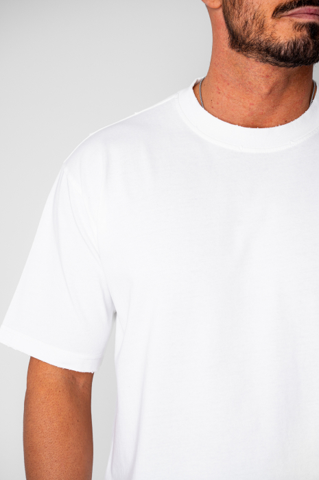 Tricou Oversized Ripped Off White [4]