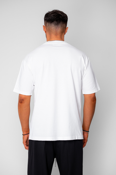 Tricou Oversized Ripped Off White [3]