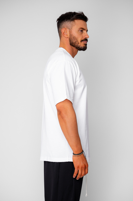 Tricou Oversized Ripped Off White [2]