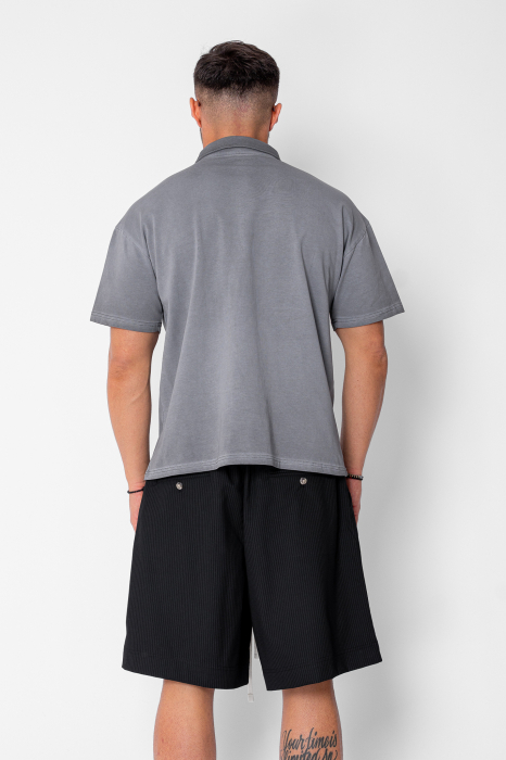 Tricou Polo Oversized Grey Anthracite [3]