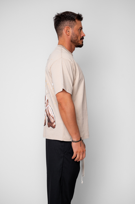 Tricou Regular Attack On  Beige [2]