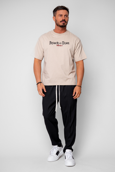 Tricou Regular Attack On  Beige [4]