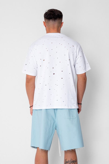Tricou regular Ripped White [3]